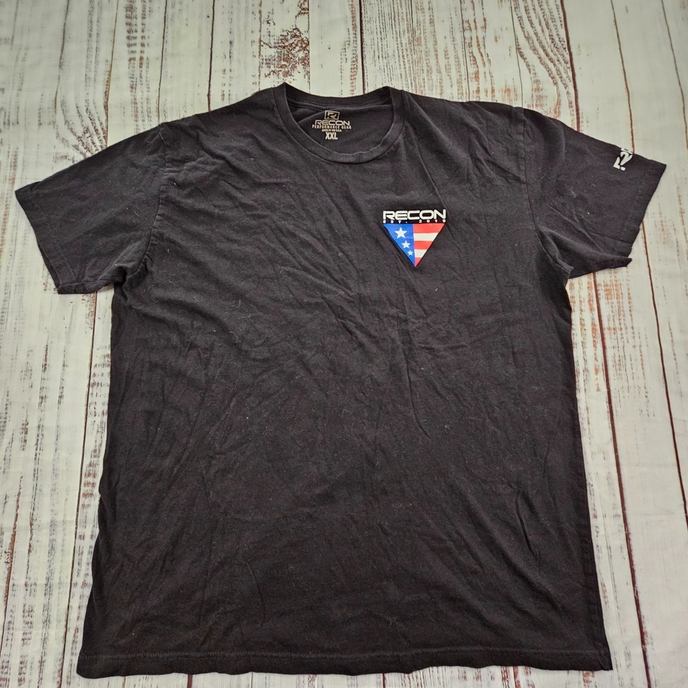 RECON Performance Gear Black Short Sleeve T-Shirt Men's 2XL